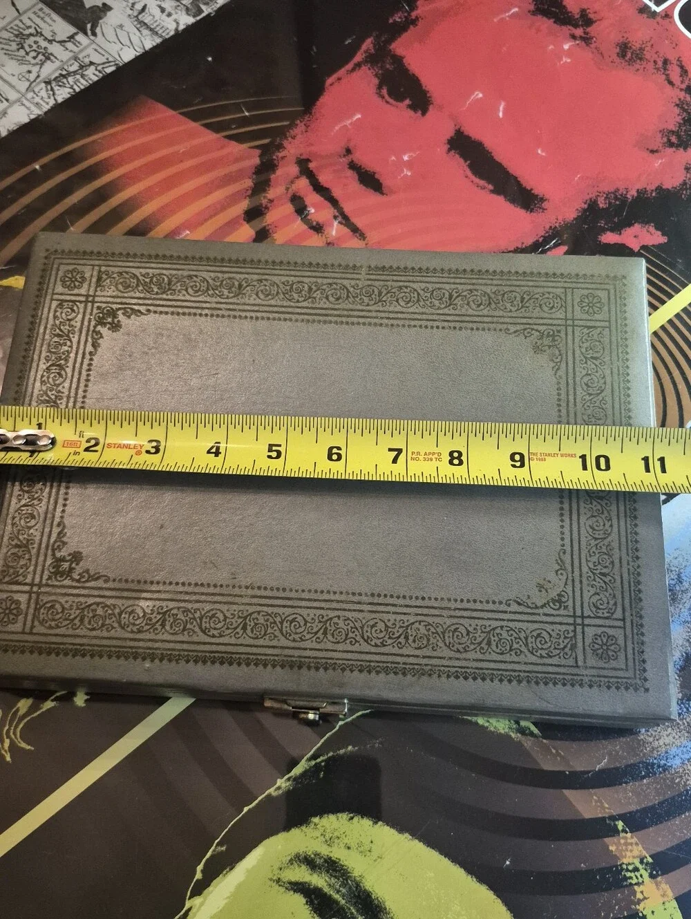 Classic Decorative Storage Box in Beige with Ornate Border